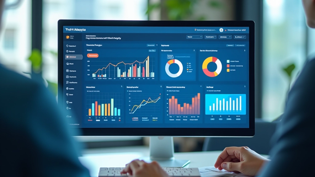 Analytics dashboard showing financial metrics