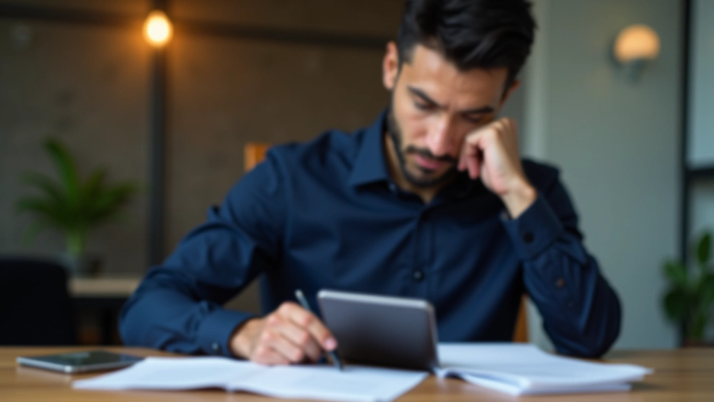 Person taking notes while reviewing accounting software comparison on tablet with checklist